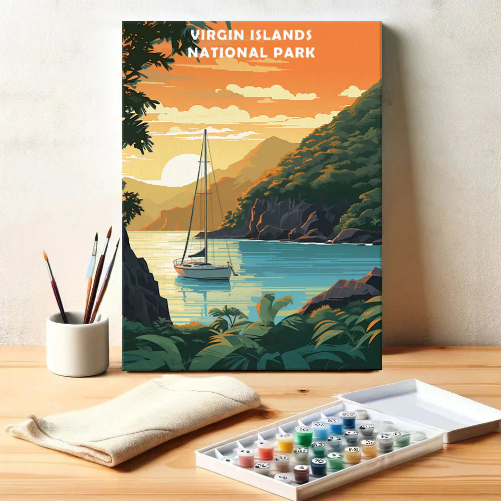 Virgin Islands National Park - Paint by Numbers Kit EasyArtJoy