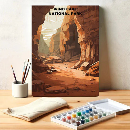 Wind Cave National Park - Paint by Numbers Kit EasyArtJoy